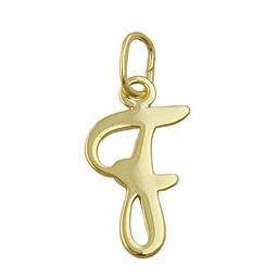 pendant letter f 8k gold