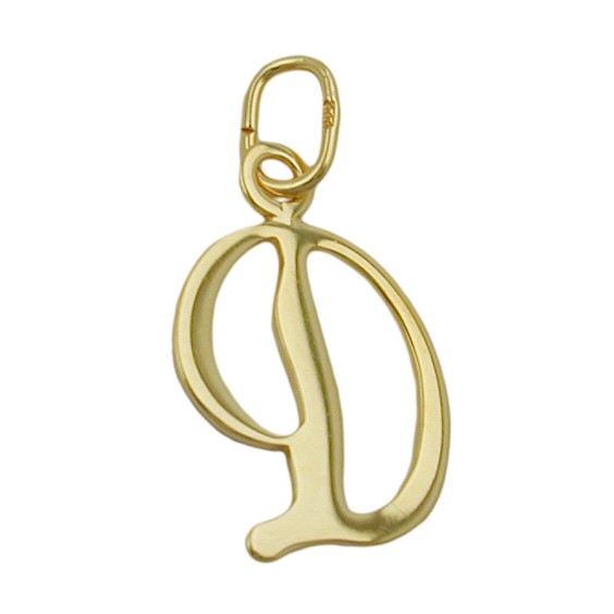 pendant letter d 8k gold