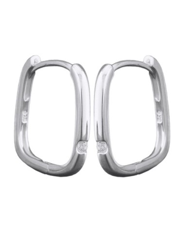 Hoop Örhängen Squared Silver 925