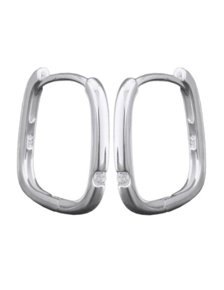 Hoop Örhängen Squared Silver 925