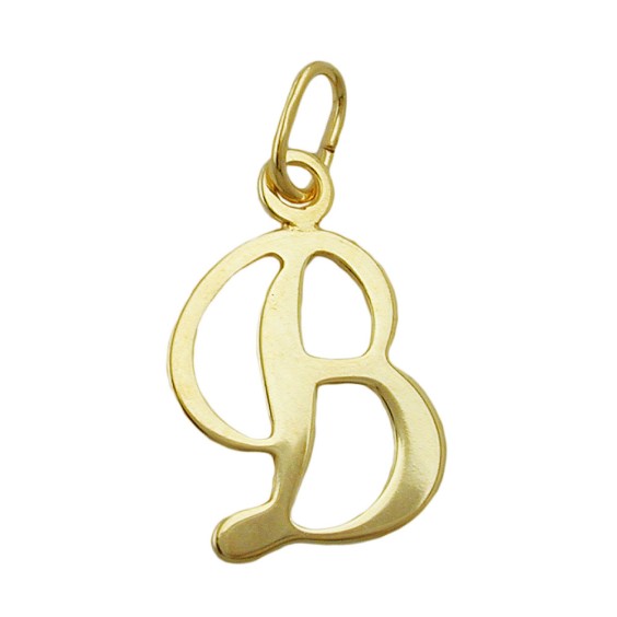 pendant letter b 8k gold