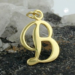 pendant letter b 8k gold