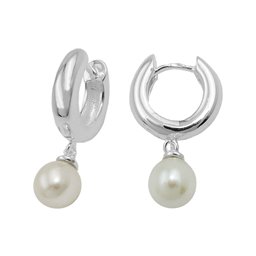 Hoop Örhängen With Pearl Silver 925