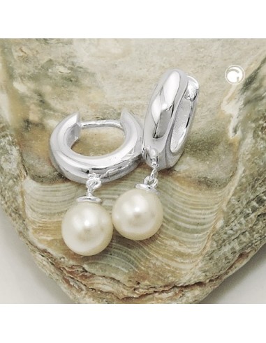 Hoop Örhängen With Pearl Silver 925