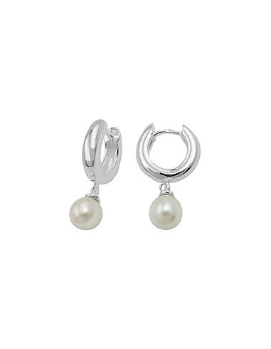 Hoop Örhängen With Pearl Silver 925