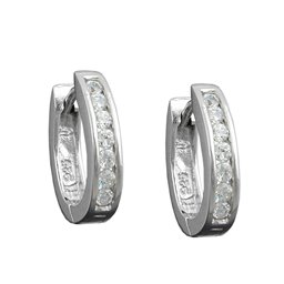Hoop Örhängen With Zirconia Silver 925