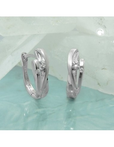 Hoop Örhängen With Zirconia Silver 925