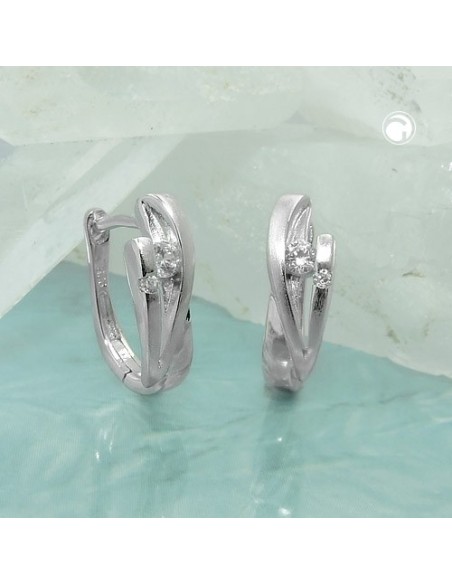 Hoop Örhängen With Zirconia Silver 925