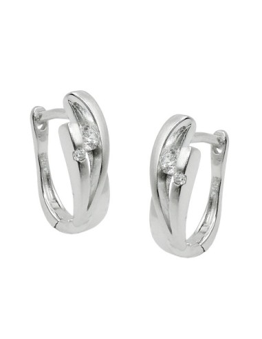 Hoop Örhängen With Zirconia Silver 925