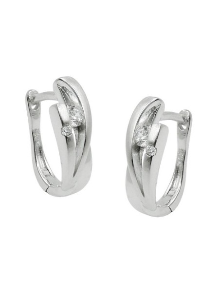 Hoop Örhängen With Zirconia Silver 925