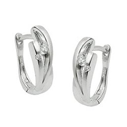 Hoop Örhängen With Zirconia Silver 925