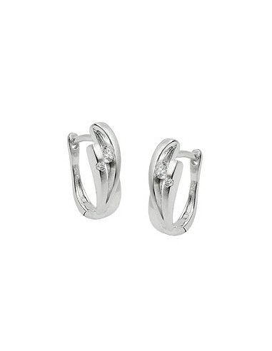 Hoop Örhängen With Zirconia Silver 925