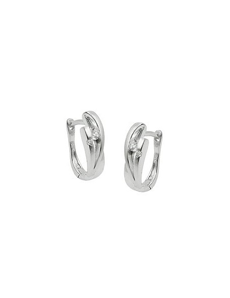 Hoop Örhängen With Zirconia Silver 925