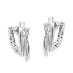 Hoop Örhängen With Zirconia Silver 925