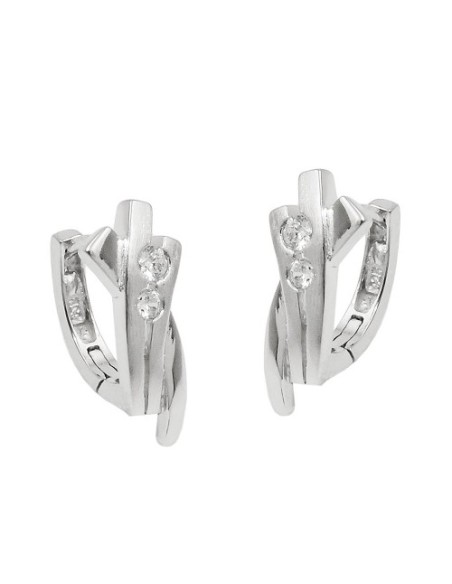 Hoop Örhängen With Zirconia Silver 925
