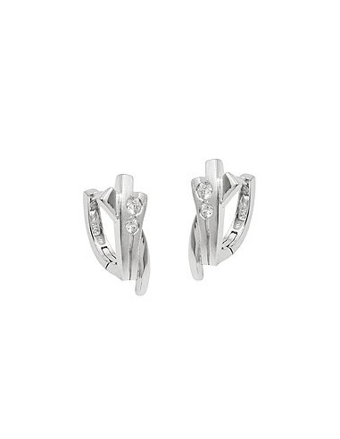 Hoop Örhängen With Zirconia Silver 925