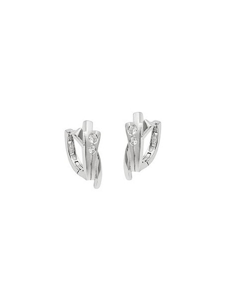 Hoop Örhängen With Zirconia Silver 925