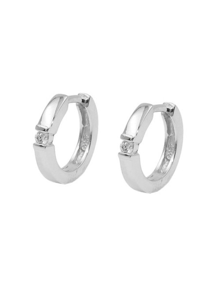 Hoop Örhängen With Zirconia Silver 925