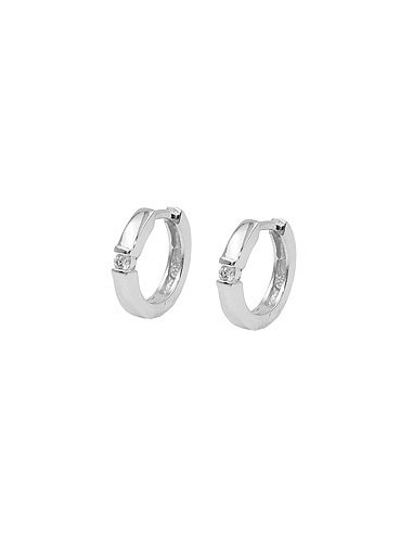 Hoop Örhängen With Zirconia Silver 925
