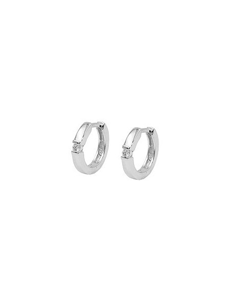 Hoop Örhängen With Zirconia Silver 925