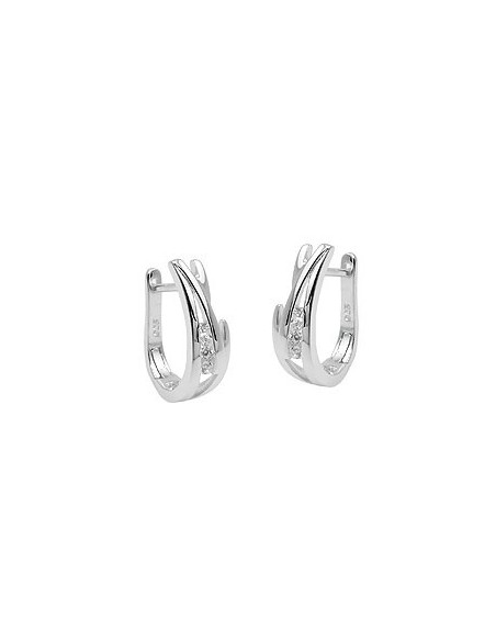 Hoop Örhängen With Zirconia Silver 925