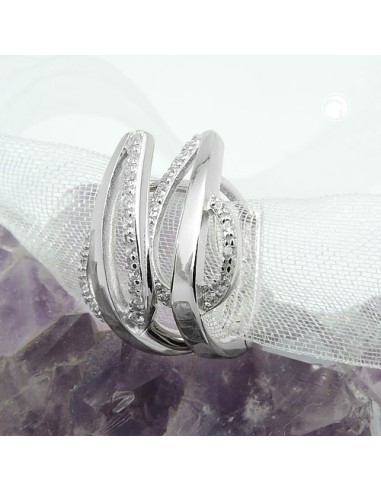 Hoop Örhängen With Zirconia Silver 925