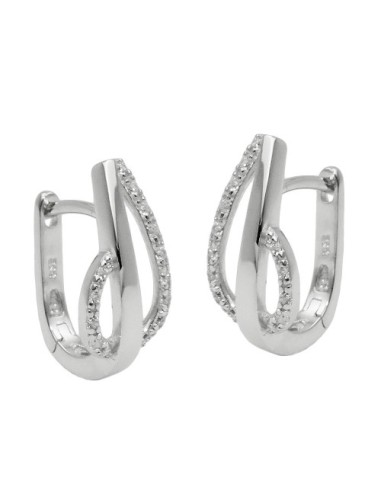Hoop Örhängen With Zirconia Silver 925