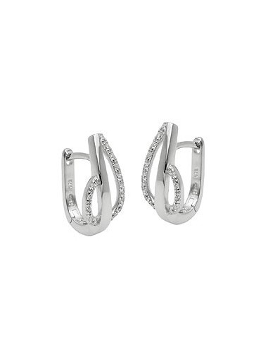 Hoop Örhängen With Zirconia Silver 925