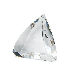 pendant triangle clear crystal