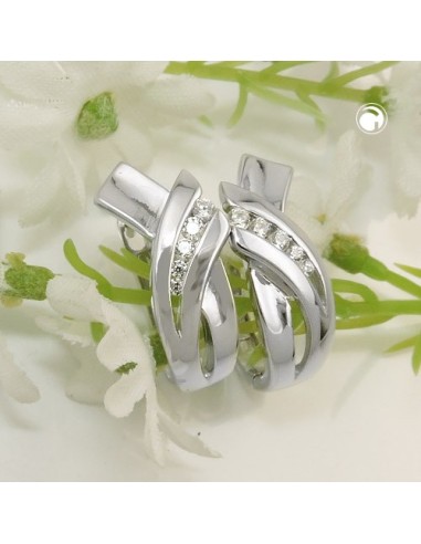 Hoop Örhängen With Zirconia Silver 925