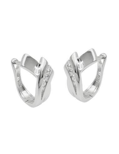 Hoop Örhängen With Zirconia Silver 925