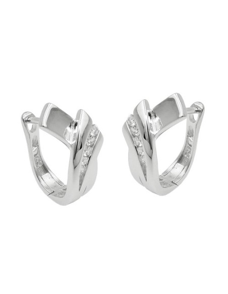 Hoop Örhängen With Zirconia Silver 925