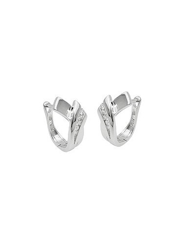 Hoop Örhängen With Zirconia Silver 925