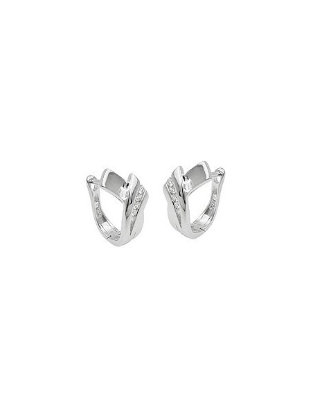 Hoop Örhängen With Zirconia Silver 925