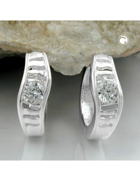 Hoop Örhängen Zirconia Silver 925