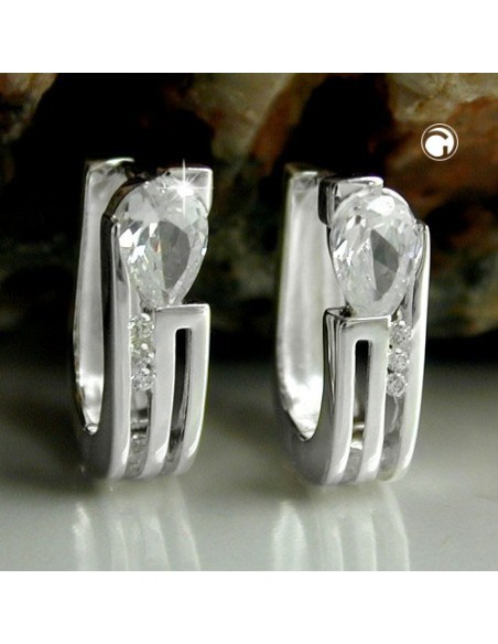 Hoop Örhängen Zirconia Silver 925