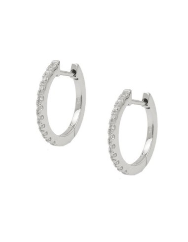 Hoop Örhängen Zirconia White Silver 925
