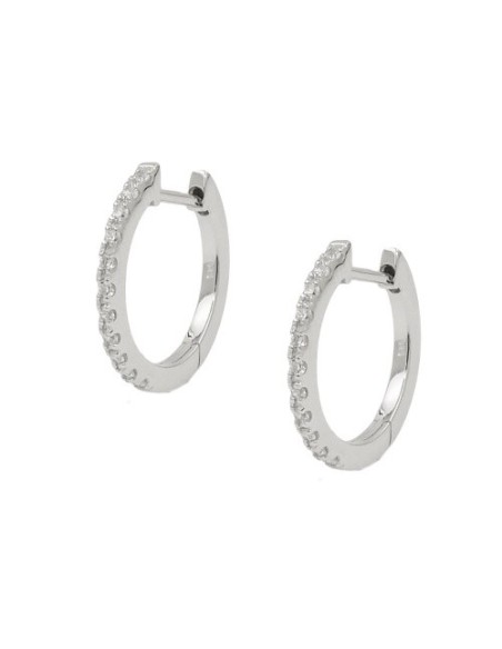 Hoop Örhängen Zirconia White Silver 925