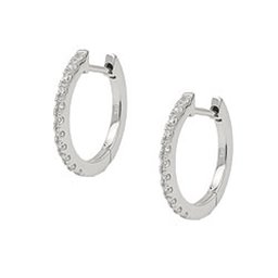 Hoop Örhängen Zirconia White Silver 925