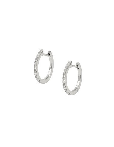 Hoop Örhängen Zirconia White Silver 925