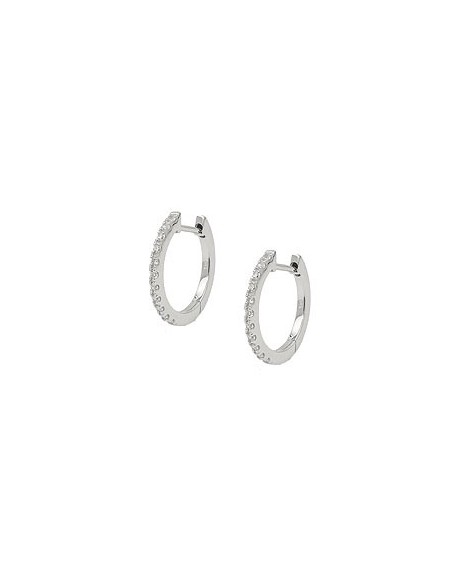 Hoop Örhängen Zirconia White Silver 925