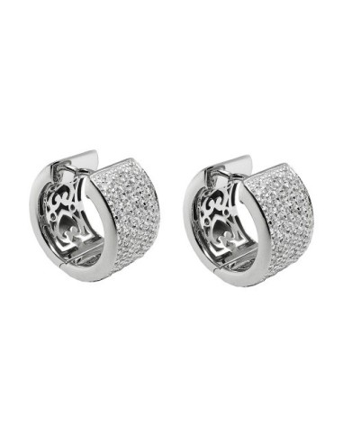 Hoop Örhängen Zirconia-White Silver 925