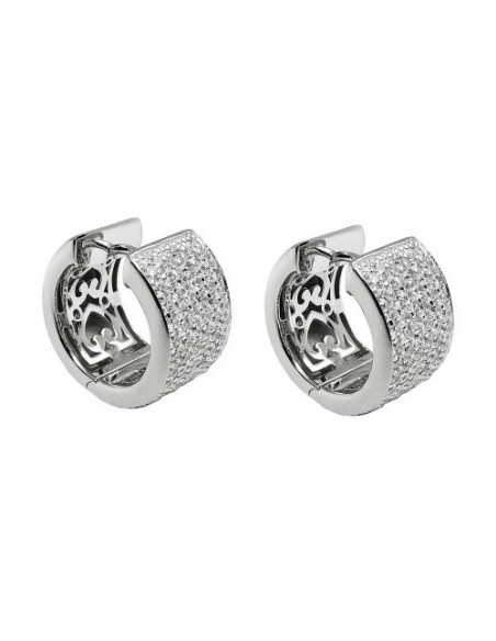 Hoop Örhängen Zirconia-White Silver 925