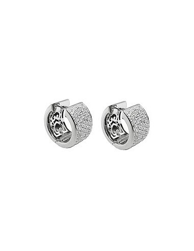 Hoop Örhängen Zirconia-White Silver 925