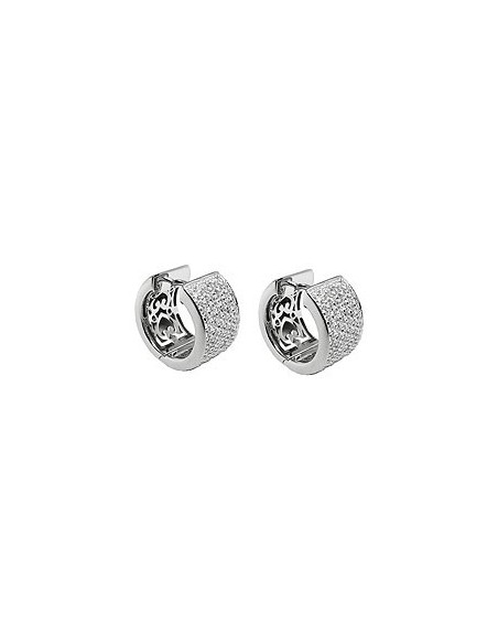 Hoop Örhängen Zirconia-White Silver 925