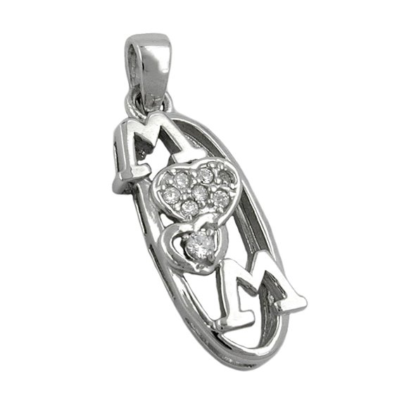 Hängsmycke 'Mom' Zirkonia Silver 925