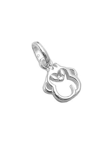 Hängsmycke 10mm Stylized Monkey Head Silver 925