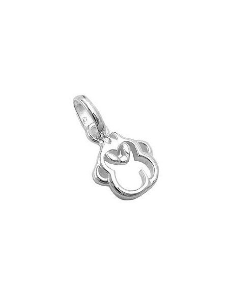 Hängsmycke 10mm Stylized Monkey Head Silver 925