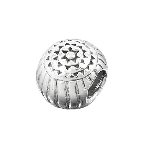 Hängsmycke 10x8mm Bead Antique Blackened Rhodium Plated Silver 925
