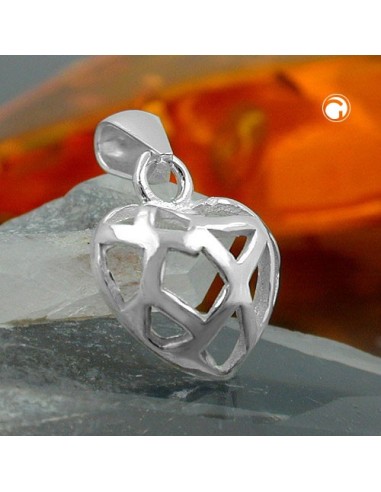 Hängsmycke 11x10mm Heart Openwork Silver 925